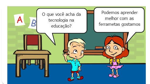 dialogo entre professora e aluno