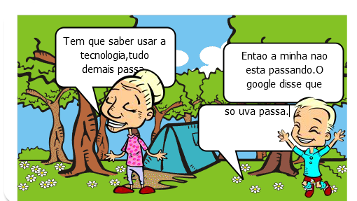 A mãe tentando convencer o filho de que a tecnologia nem sempre é boa .