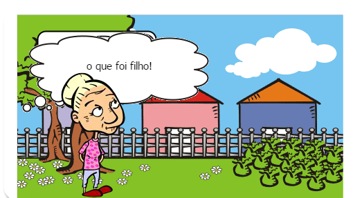 o filho tentando convencer a mãe  da importãncia da internet.