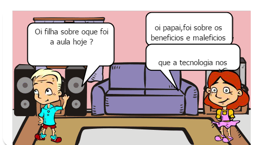 Dialogo entre pai e filha sobre os perigos da tecnologia