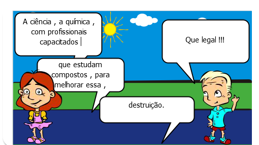 É uma história , que retrata o mau uso do homem em relação ao ambiente que vive , se descuido causa malefícios ,a si e ao seu redor , quando se joga lixo na ruas , em rios , ao fazer desmatamentos , ao cortar árvores ,Agindo dessa maneira causa a diminuição do processo de fotossíntese realizado pelas plantas , fazendo com que o ser humano faça um processo inverso , ao invés da planta absorver dióxido de carbono é o homem que inala , assim quero levar os alunos a compreender a importância de cuidar o ambiente e debater sobre o uso de compostos químicos que ajudar a melhorar essa degradação , como também explicar que muita das vezes, a causa dessa destruição que indivíduo fomenta ,é ambição , em querer algo sem medir os danos , pensando em si próprio .
