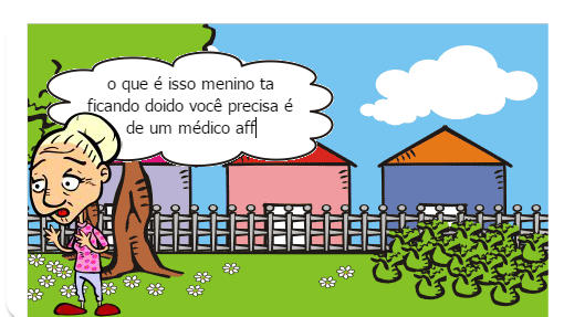 O filho tenta convencer a mãe o quanto é importante a internet.