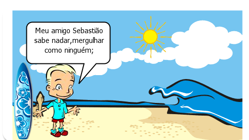 Se pudesse sebastião  trocaria as rodas de sua cadeira por barbatanas,tamanha sua paixão pela água. e de táo bom nadador,ele chega a um lugar precioso, sua imaginação!!!
