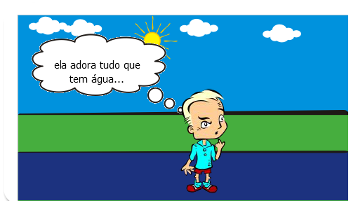 Se pudesse sebastião  trocaria as rodas de sua cadeira por barbatanas,tamanha sua paixão pela água. e de táo bom nadador,ele chega a um lugar precioso, sua imaginação!!!