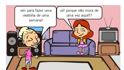 essa primeira histórinha em quadrinhos, mostra o amor de vó. suas preocupações e como tino lida com isso.