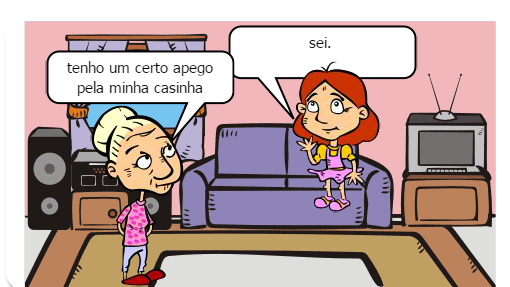 essa primeira histórinha em quadrinhos, mostra o amor de vó. suas preocupações e como tino lida com isso.