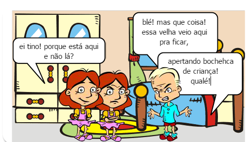 essa primeira histórinha em quadrinhos, mostra o amor de vó. suas preocupações e como tino lida com isso.