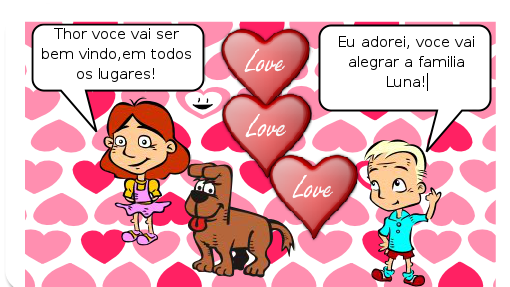 o novo cachorinho da familia luna