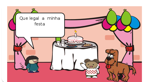 contar tudo o que aconteceu na festa.