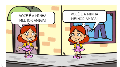     É uma menina que tinha uma melhor amiga, só que um dia, chegou uma menina nova, e sua melhor amiga não lhe deu mais atenção.