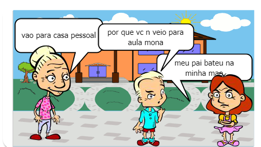 o pai que batia na mae