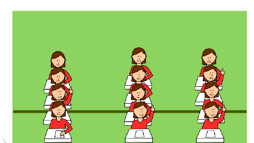 Um aluno só fica gritando uuuu, quando alguém fala alguma coisa e a professora Mari se irrita! 