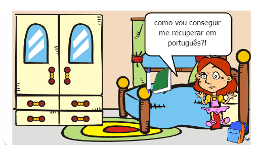 Mariana não estava conseguindo entender o assunto da próxima prova de português até que...