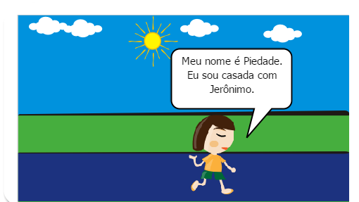 Piedade representa a mulher européia. É paciente e bondosa.