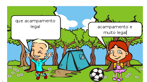 O acampamento na floresta