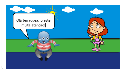 A história da Fu contando para outra Fu como a Terra se formou.