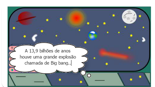 A história da Fu contando para outra Fu como a Terra se formou.