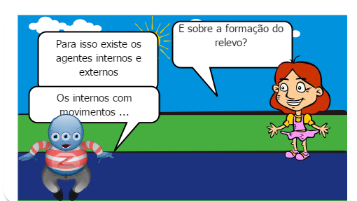 A história da Fu contando para outra Fu como a Terra se formou.