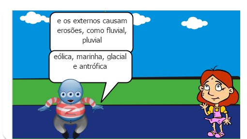 A história da Fu contando para outra Fu como a Terra se formou.