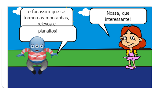 A história da Fu contando para outra Fu como a Terra se formou.