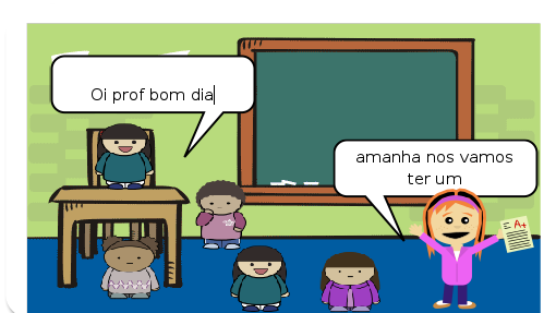 o nosso primeiro dia de escola
