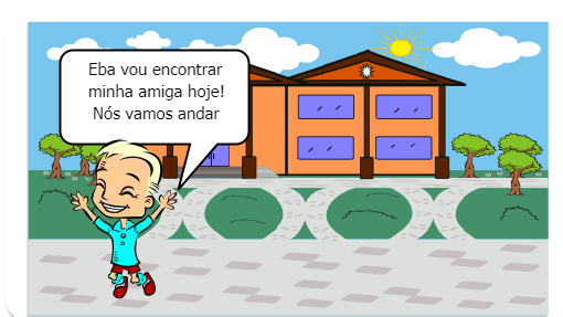 Um menino chamado Guilherme vai para a casa de sua amiga Júlia e seu mãe lhe ensina as regras do transito 
