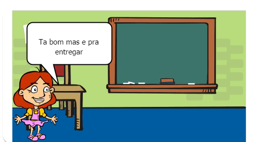 A professora falou que era importante entregar o trabalho no dia que ela havia pedido.
