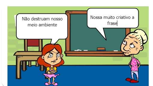 além disso a professora pediu para colocar o que havia de  estranho no Meio Ambiente.
