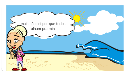 A minha historia fala sobre uma bruxa que foi passar as férias na praia e não parava de dar autógrafo 
