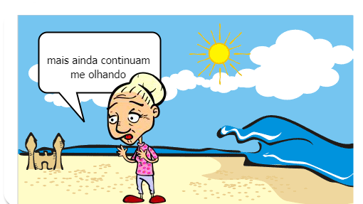 A minha historia fala sobre uma bruxa que foi passar as férias na praia e não parava de dar autógrafo 