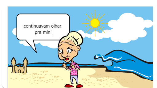 A minha historia fala sobre uma bruxa que foi passar as férias na praia e não parava de dar autógrafo 