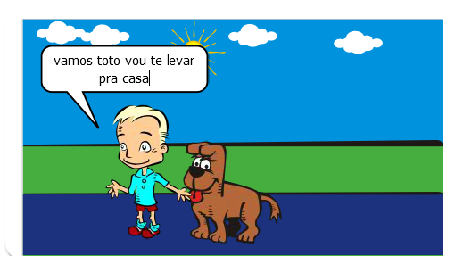 A minha historia e de um menino que encontra o cachorro perdido