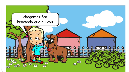 A minha historia e de um menino que encontra o cachorro perdido