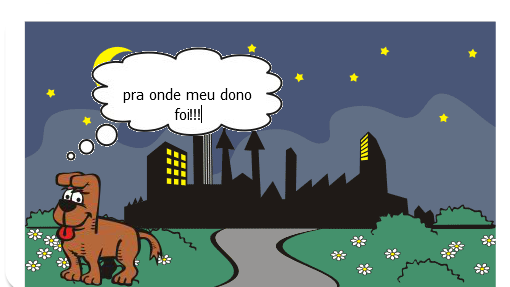 A minha historia e de um menino que encontra o cachorro perdido