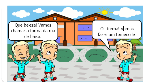 Minha turma da rua resolveu fazer um torneio de futebol de rua...