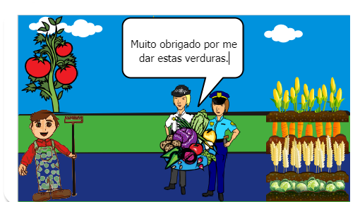 Então os policiais fizeram um acordo com eles. Que eles poderiam ficar com os animais se levassem leite, queijos e até verduras para os desabrigados e as crianças nos orfanatos da cidade.