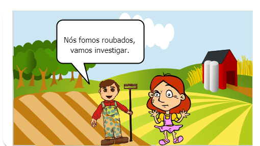 Ele voltou e disse para a Luana.E eles foram  investigar isso eles sabiam que tinham roubados os animais deles.