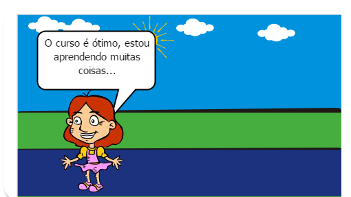 Atividade na aula de internet no curso de informática