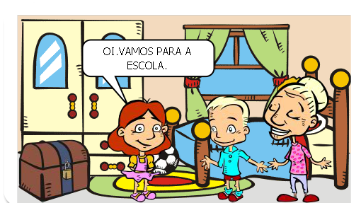 O GIBI CONTA A HISTORIA DA MINHA
 ESCOLA.