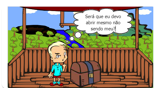 Um homem financeiramente arruinado,acha uma carteira na rua e fica na dúvida se permanece com o dinheiro ou devolve ao dono.