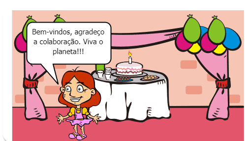 Na sua festa de aniversário, Camila pediu para os convidados trazerem seus próprios pratos e copos. A ideia foi um sucesso, todos colaboraram e  repensaram em atitudes para evitar os desperdícios no final da festança. 