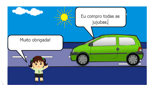 Um homem solidário ajuda uma menina necessitada.