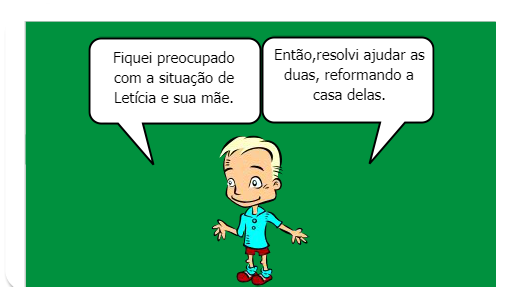 Um homem solidário ajuda uma menina necessitada.