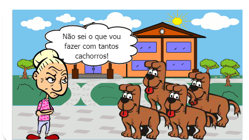 Em um dia uma senhora que era dona de vários cachorrinhos abandona um deles...