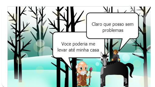 Cavaleiro com compaixão nos olhos