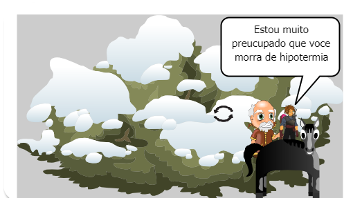 Cavaleiro com compaixão nos olhos