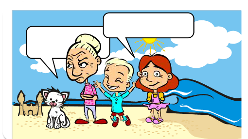 Um menino vai pescar com o sua família