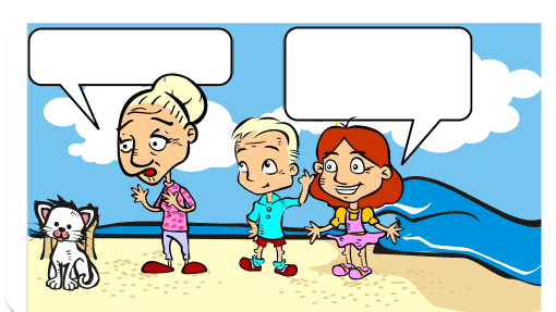 Um menino vai pescar com o sua família