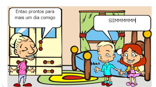 Bia e seu irmao Pedro estao animados para o dia de hoje porque eles vao conhecer a fazenda da avo deles