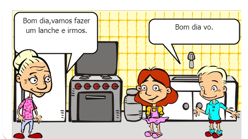 Bia e seu irmao Pedro estao animados para o dia de hoje porque eles vao conhecer a fazenda da avo deles